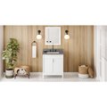 Jeffrey Alexander 30In. White Theodora Vanity, Boulder Cultured Marble Vanity Top, Undermount Rectangle Bowl VKITTHE30WHBOR